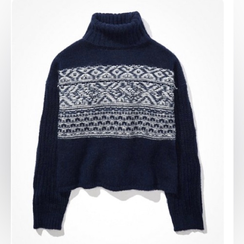American Eagle Fairisle Turtleneck Sweater
